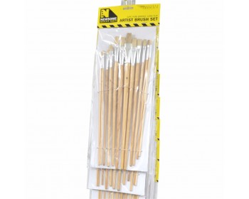 Clip Strip of 12pc Large Flat Artist Brushes